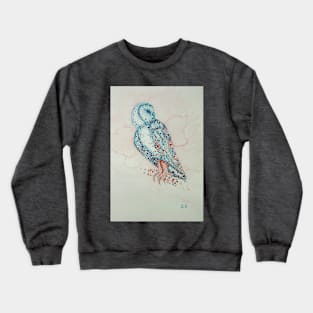 Owl in pointillism - originally created in acrylics Crewneck Sweatshirt